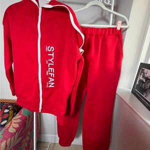 Women's Vibrant Red Tracksuit